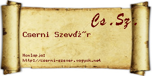 Cserni Szevér névjegykártya